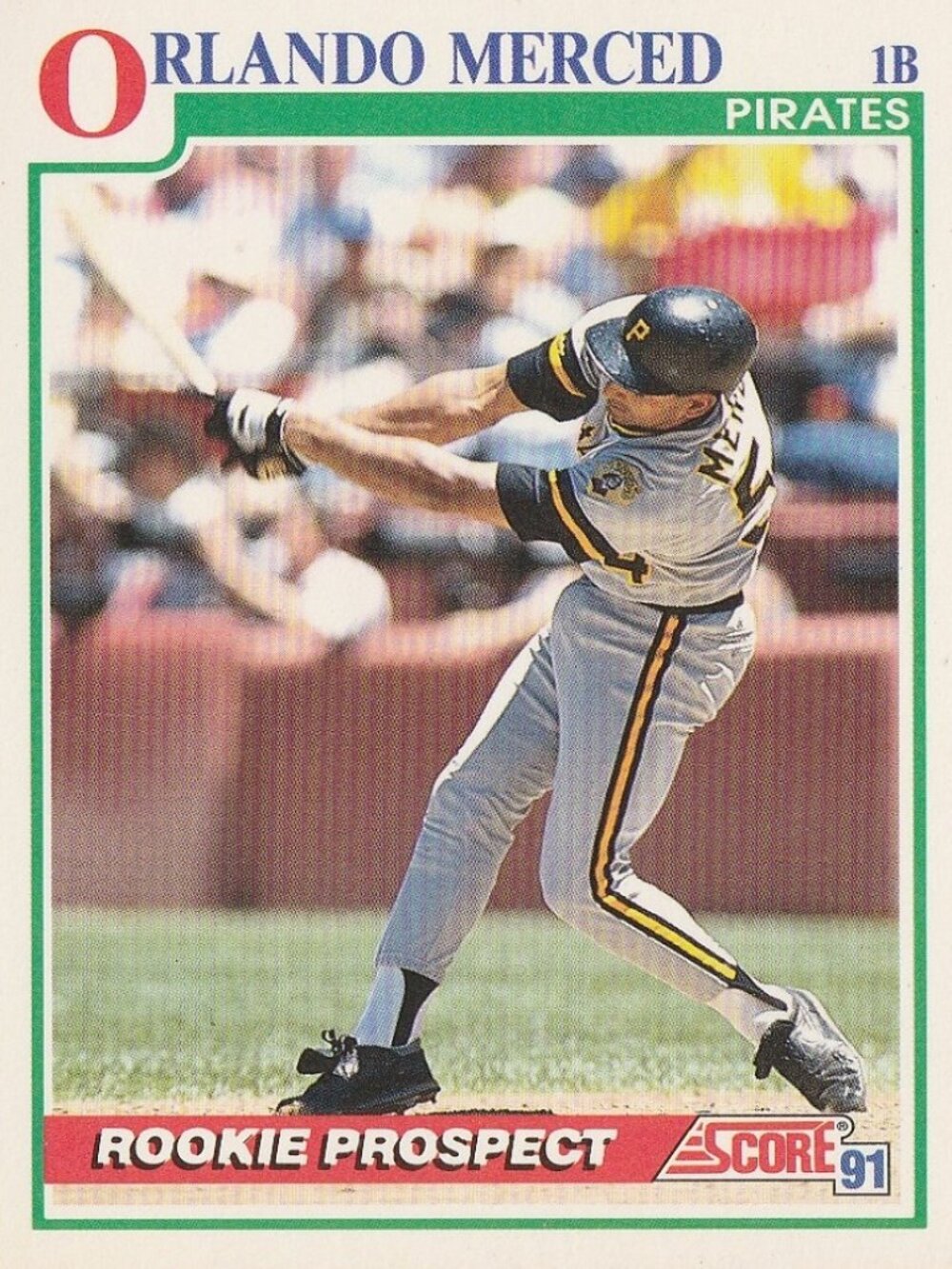 Orlando Merced - Score 91 Rookie Prospect Baseball Card